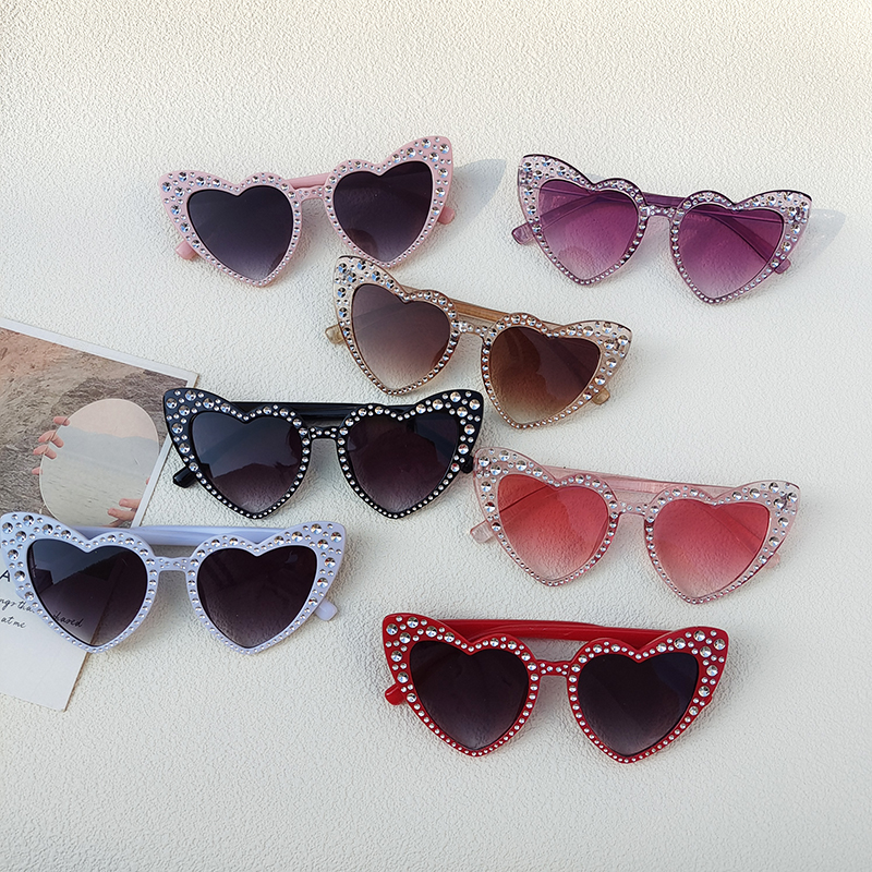 Vacation Heart Shape Ac Special-shaped Mirror Full Frame Kids Sunglasses display picture 4