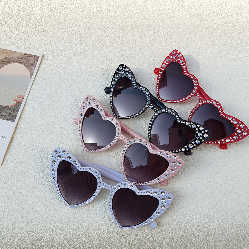Vacation Heart Shape Ac Special-shaped Mirror Full Frame Kids Sunglasses display picture 6