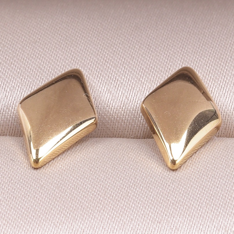 1 Pair Simple Style Round Plating Stainless Steel Ear Studs display picture 3