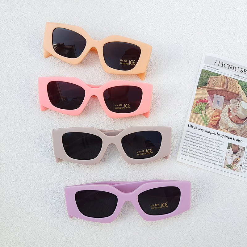 Ig Style Vacation Classic Style Solid Color Ac Special-shaped Mirror Full Frame Kids Sunglasses display picture 3