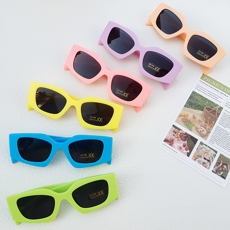 Ig Style Vacation Classic Style Solid Color Ac Special-shaped Mirror Full Frame Kids Sunglasses display picture 7