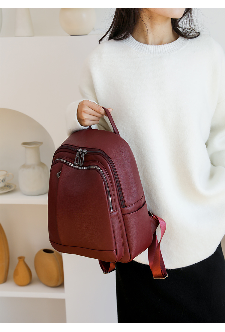 One Size Solid Color Daily Women's Backpack display picture 3