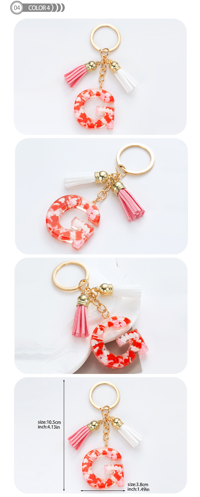 Simple Style Letter Resin Keychain display picture 4