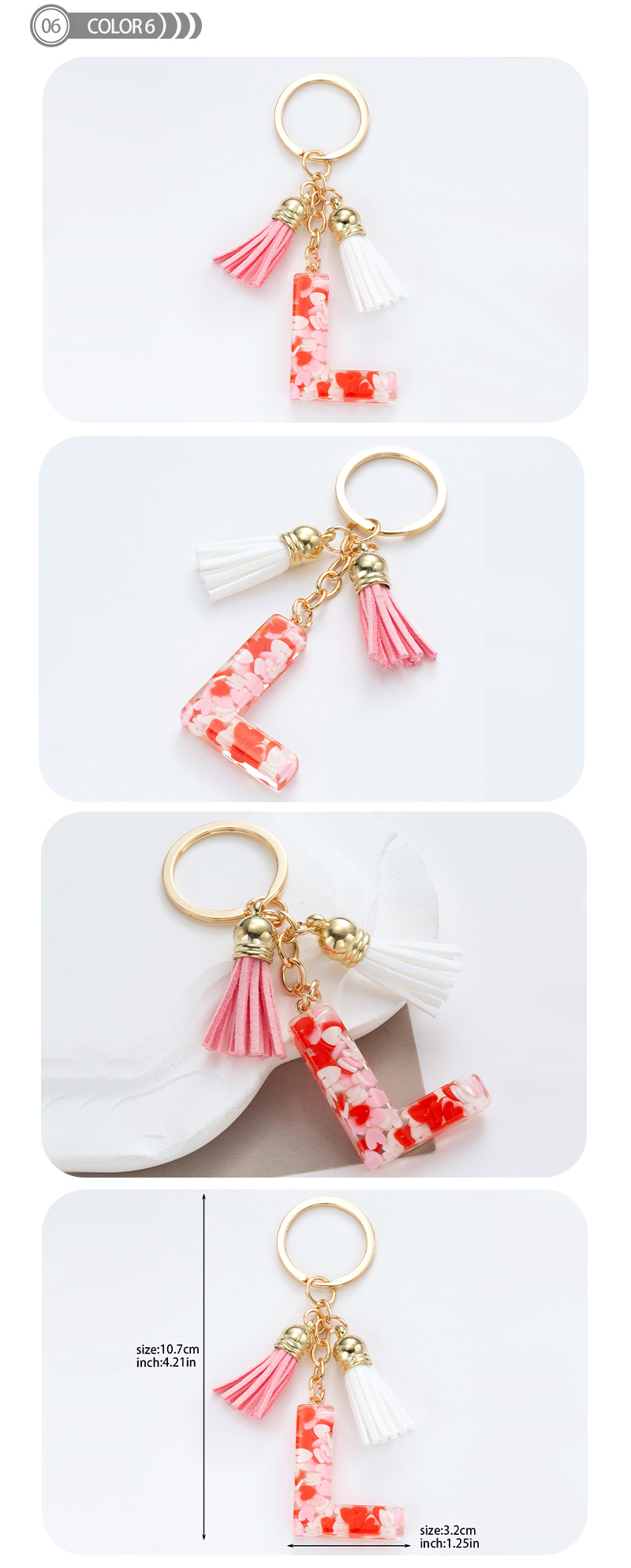 Simple Style Letter Resin Keychain display picture 6