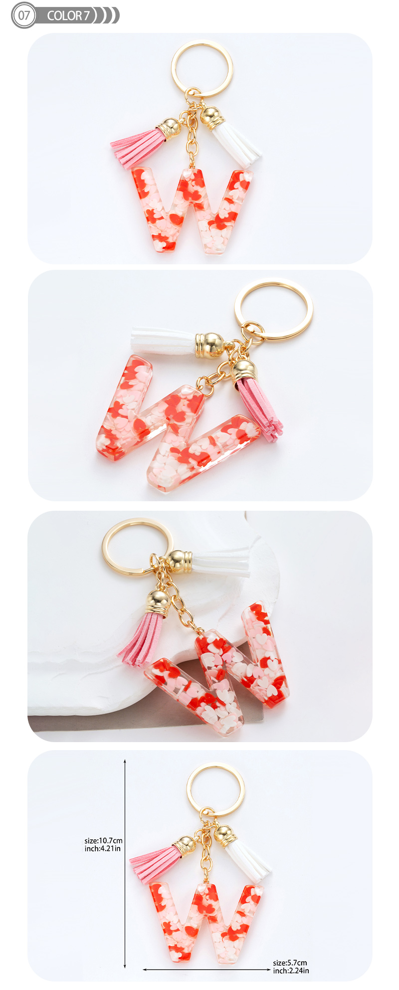 Simple Style Letter Resin Keychain display picture 7