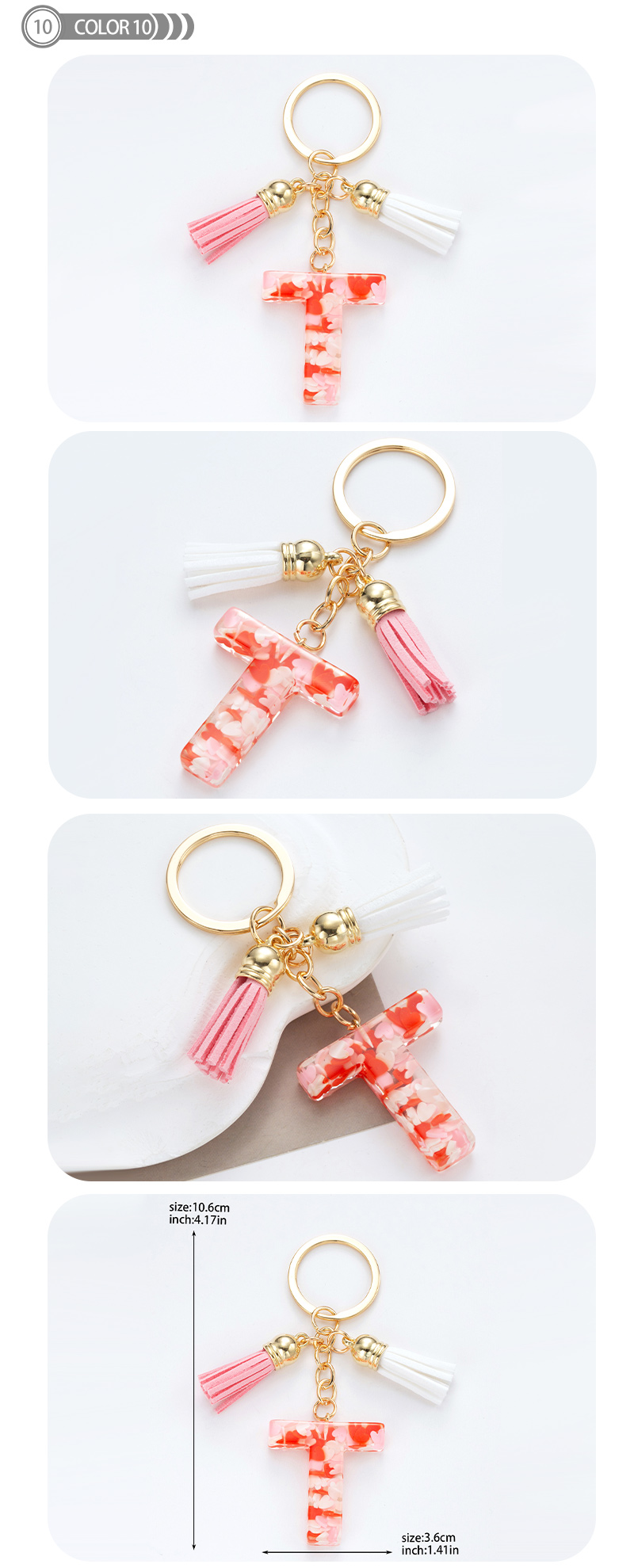 Simple Style Letter Resin Keychain display picture 10
