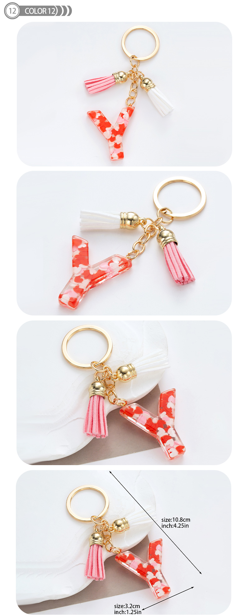Simple Style Letter Resin Keychain display picture 12