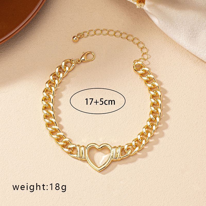 Classical Retro Heart Shape Alloy Plating Women's Bracelets Necklace display picture 12