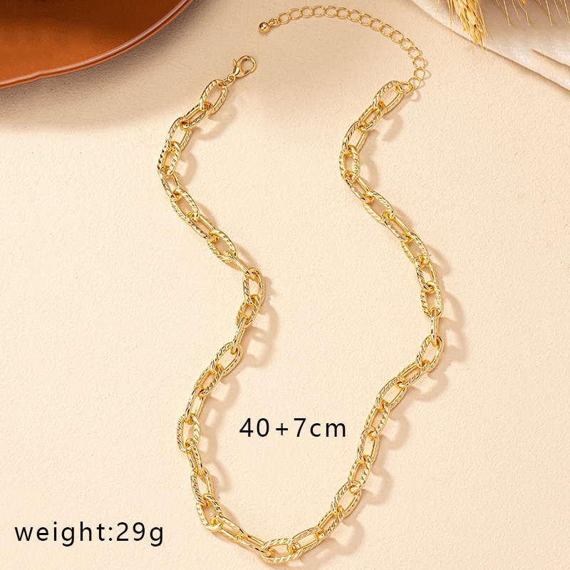 Hip-hop Punk Solid Color Alloy Plating Gold Plated Women's Necklace display picture 5