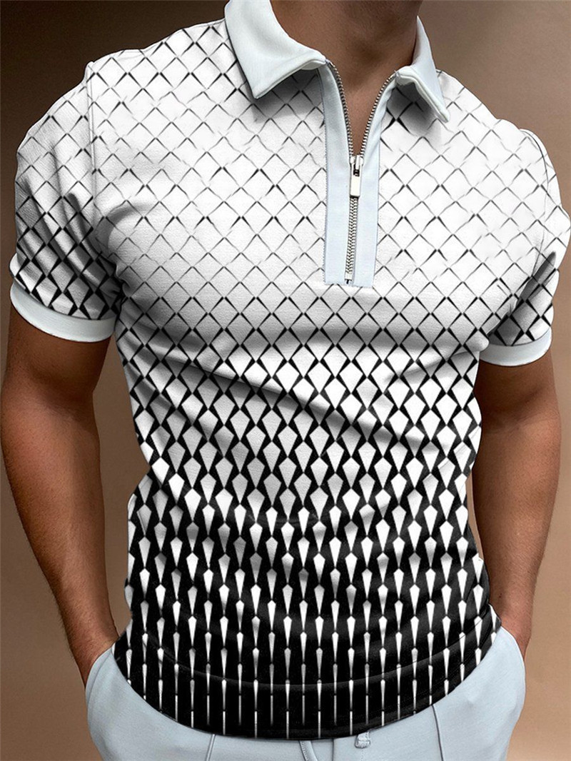 Men's 3d Print Solid Color Vintage Style Classic Style Short Sleeve Loose Turndown display picture 1