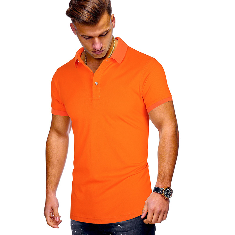 Men's Solid Color Simple Style Classic Style Short Sleeve Loose Turndown display picture 2