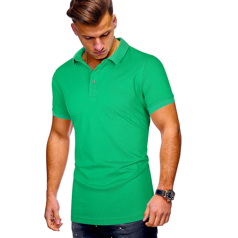 Men's Solid Color Simple Style Classic Style Short Sleeve Loose Turndown display picture 3