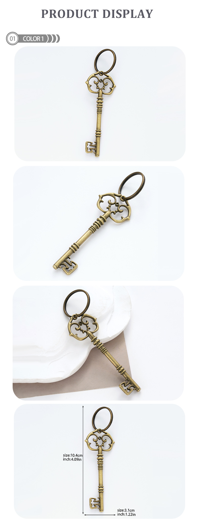 Simple Style Key Alloy Plating Keychain display picture 1
