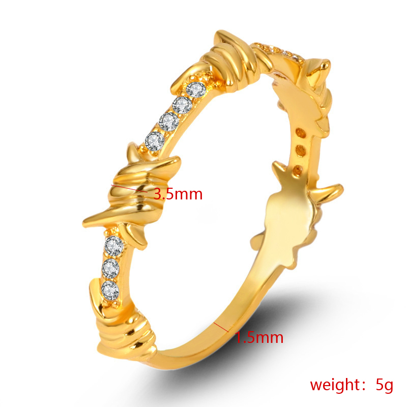 Lady Round Copper Plating Rings display picture 6