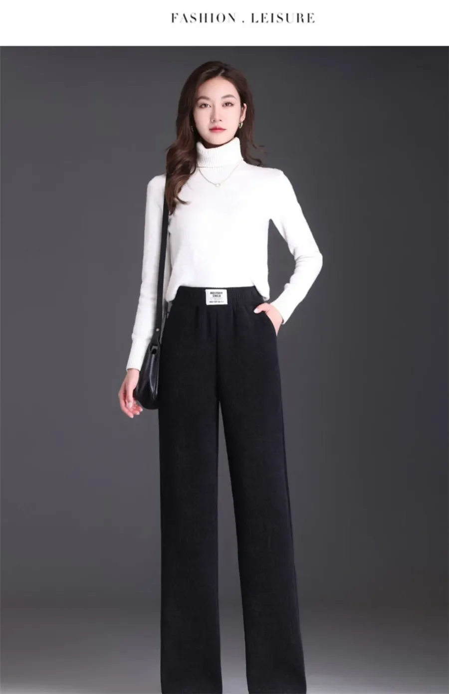 Women's Casual Outdoor Daily Vintage Style Simple Style Classic Style Solid Color Full Length Casual Pants Straight Pants display picture 8