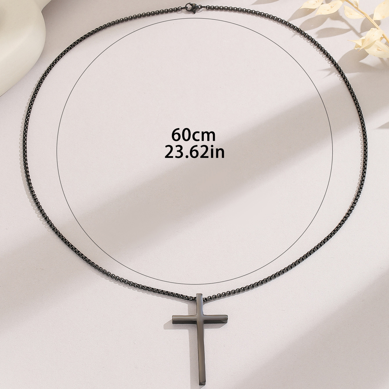 Simple Style Cool Style Cross Stainless Steel Men's Pendant Necklace display picture 3