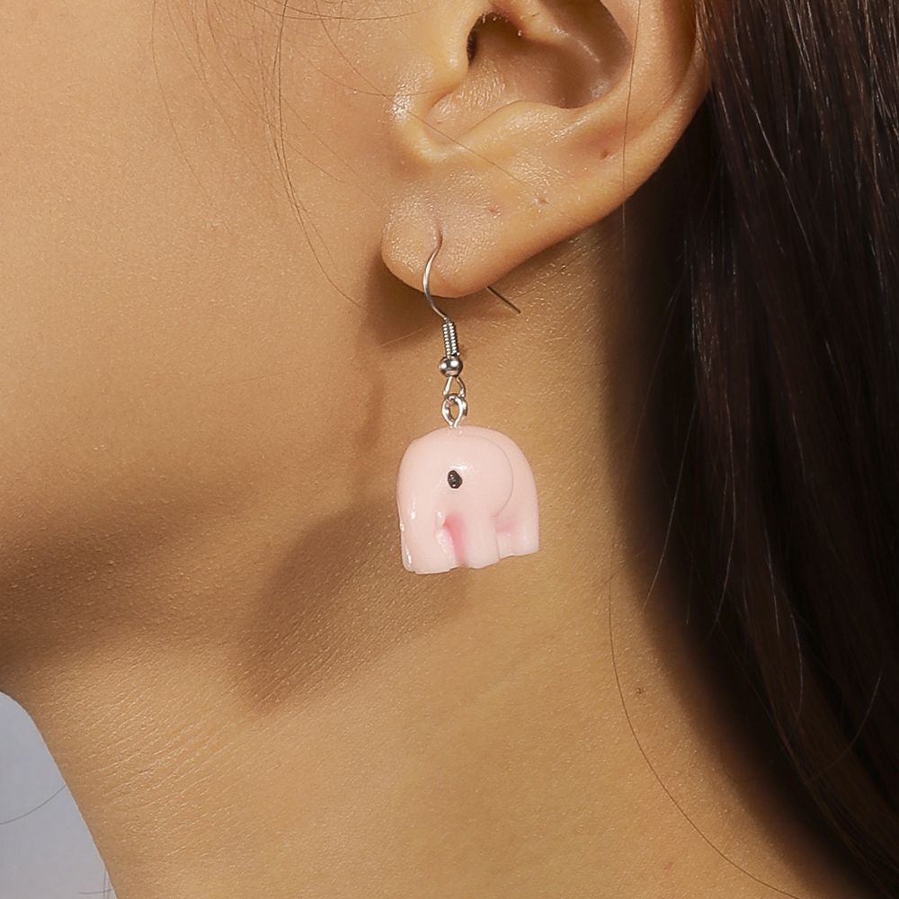 1 Pair Cute Elephant Alloy Drop Earrings display picture 9