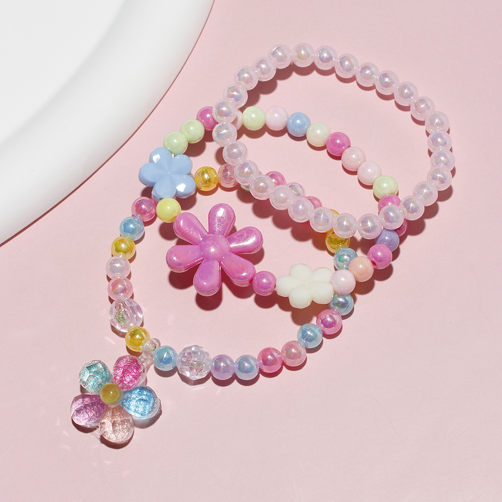 Princesse Sucré Fleur Arylique Plastique Résine Perlé Filles Bracelets display picture 1