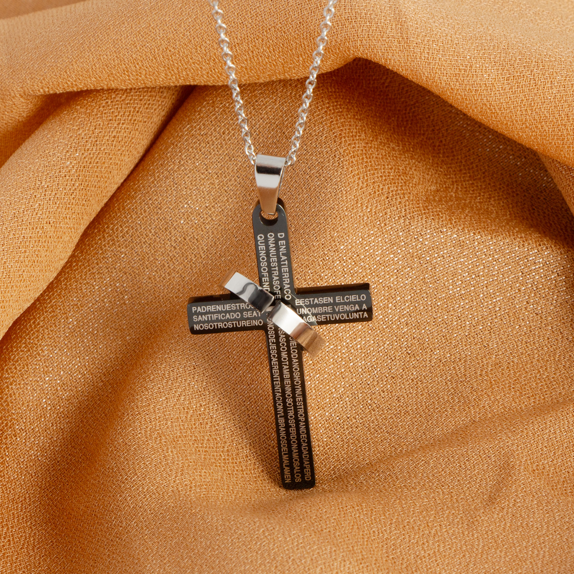 Stainless Steel 18K Gold Plated White Gold Plated Streetwear Plating Cross Pendant Necklace display picture 7