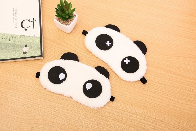 Cute Panda Cotton Blend Plush Polyester Eye Mask display picture 4