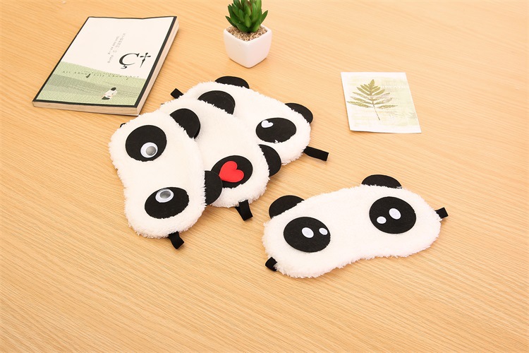 Cute Panda Cotton Blend Plush Polyester Eye Mask display picture 3