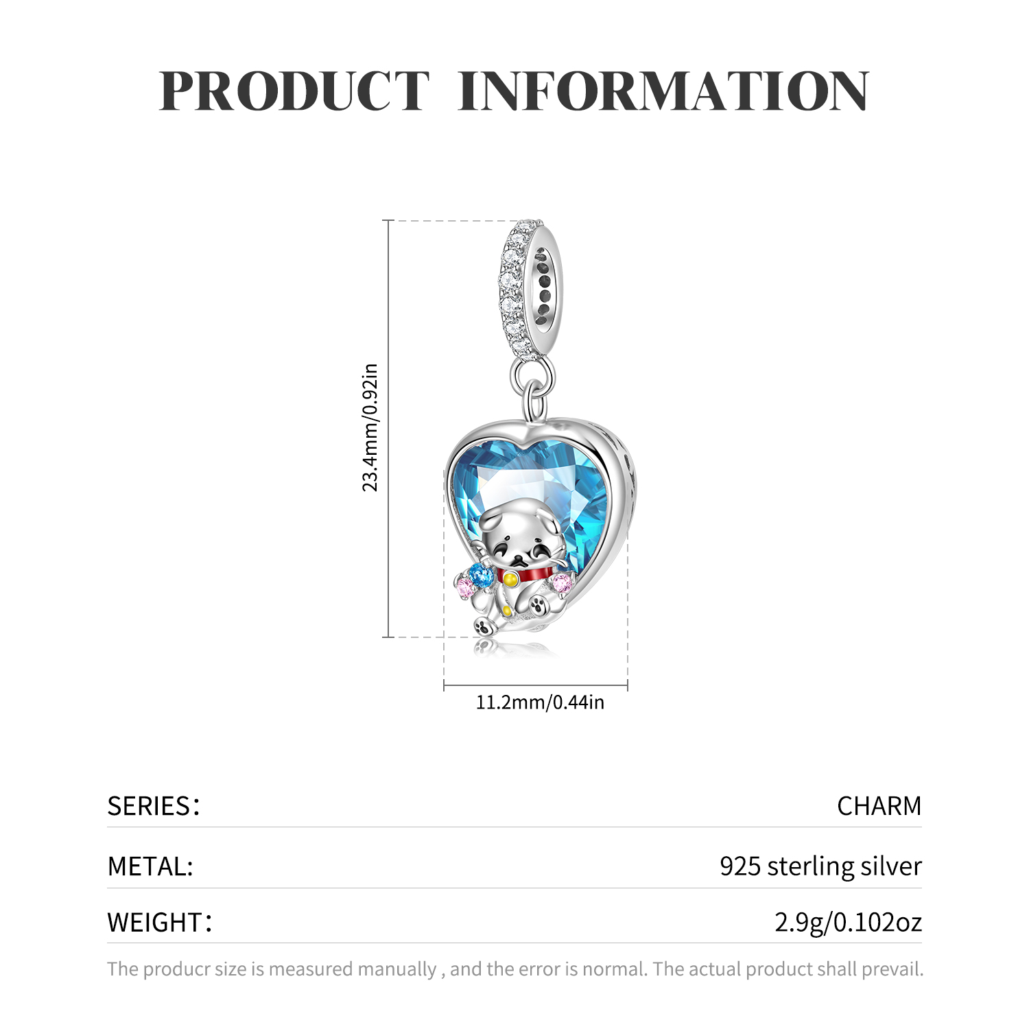 Original Design Cute Simple Style Rabbit Animal Dog Sterling Silver Inlay Zircon Jewelry Accessories display picture 17