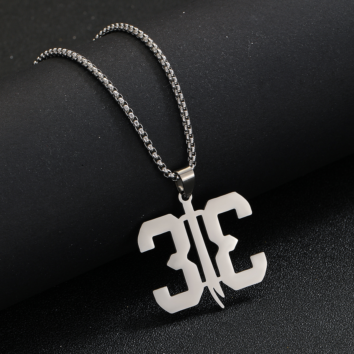Hip-hop Number Stainless Steel Unisex Pendant Necklace display picture 2
