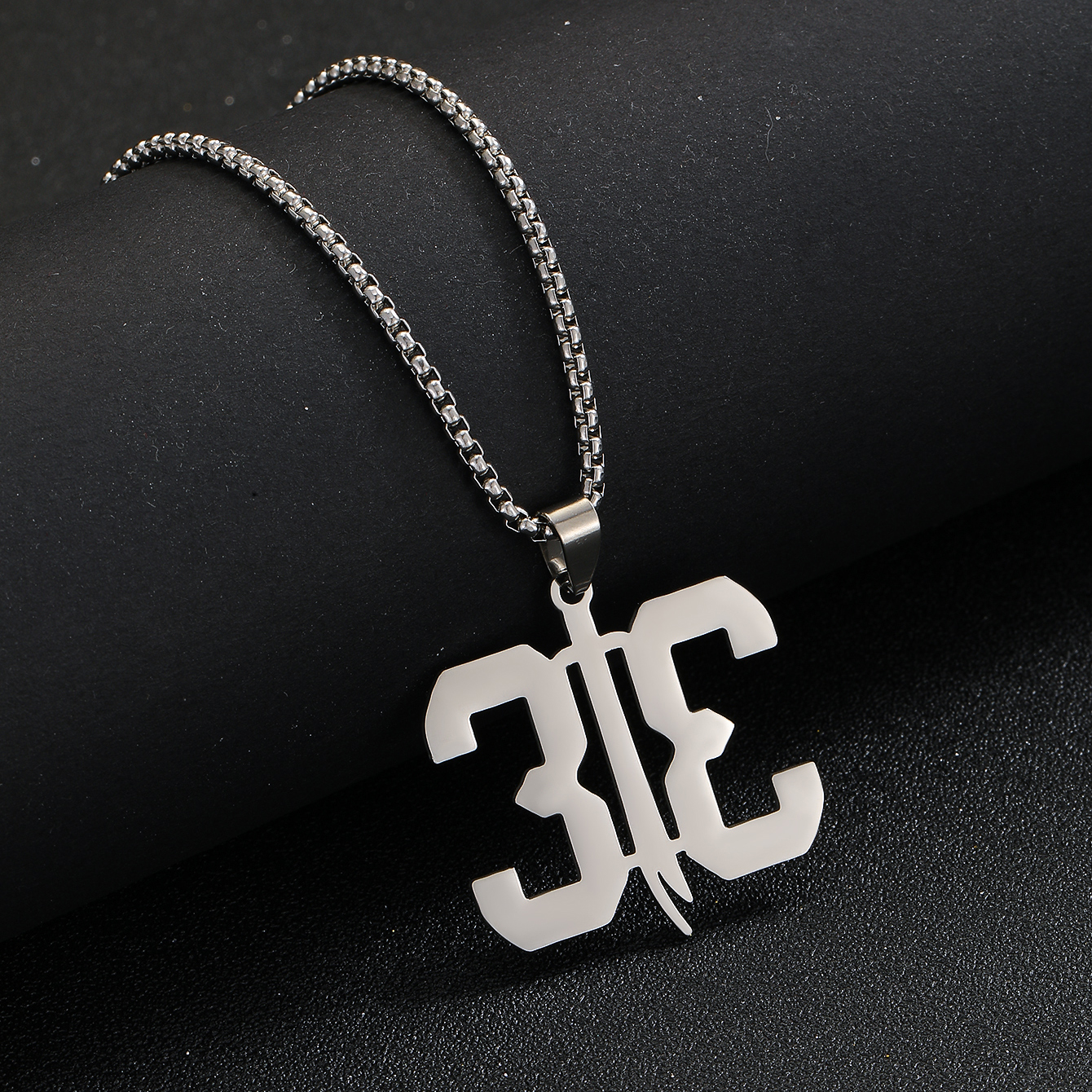 Hip-hop Number Stainless Steel Unisex Pendant Necklace display picture 3