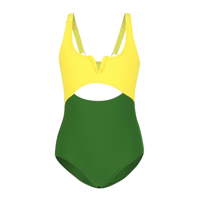 Girl's Color Block One-pieces Kids Swimwear display picture 1