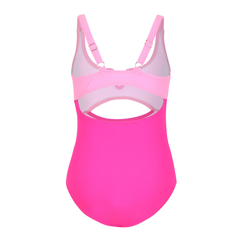 Girl's Color Block One-pieces Kids Swimwear display picture 4
