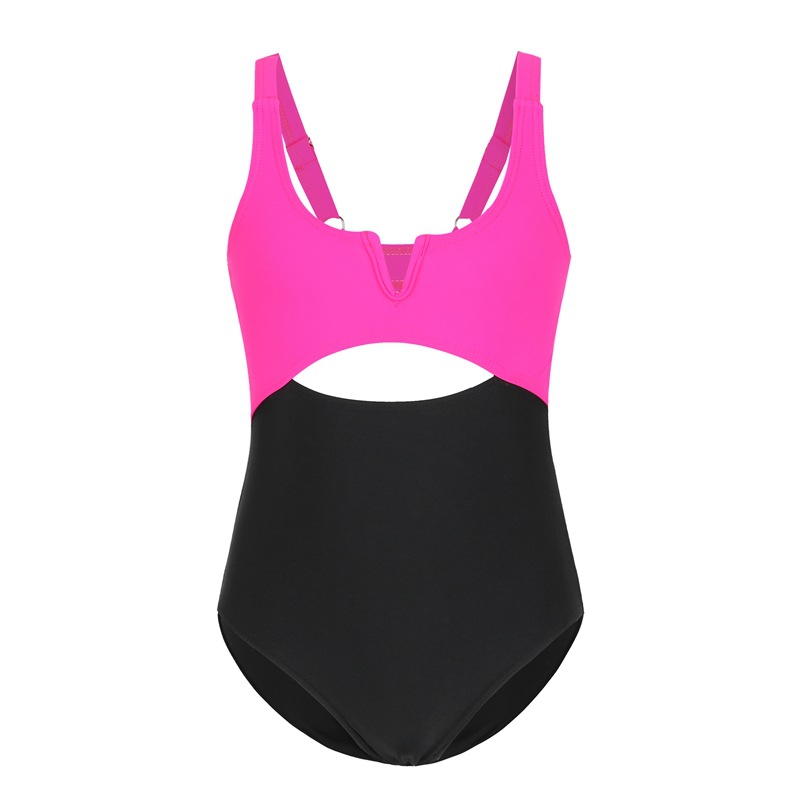 Girl's Color Block One-pieces Kids Swimwear display picture 7