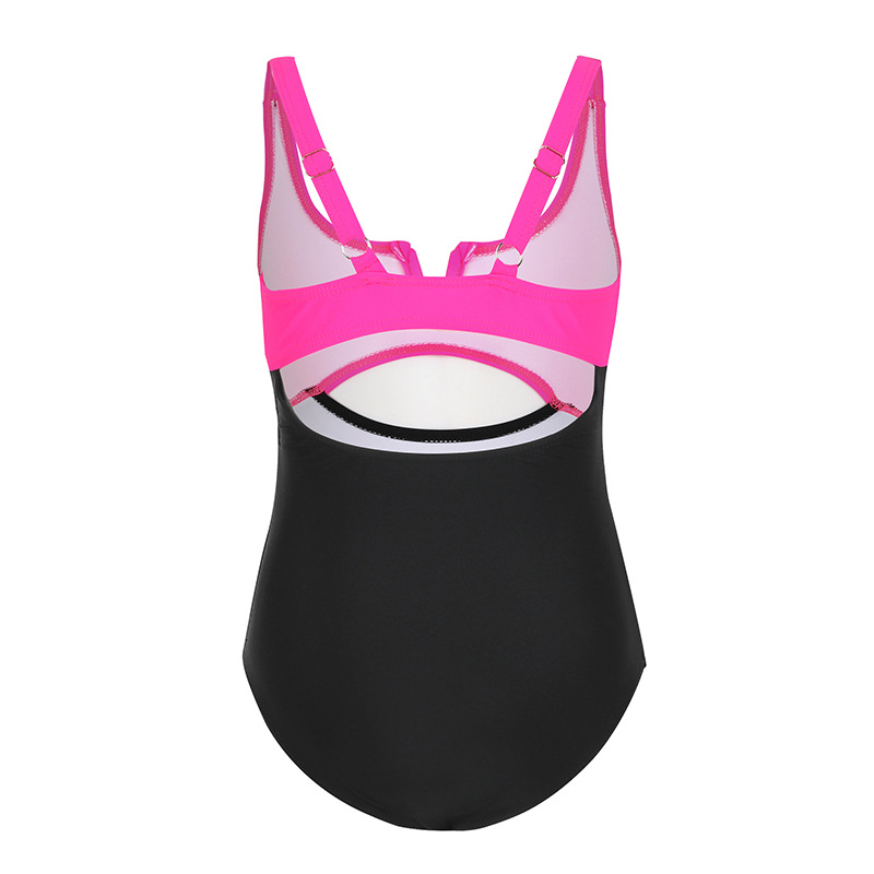 Girl's Color Block One-pieces Kids Swimwear display picture 8