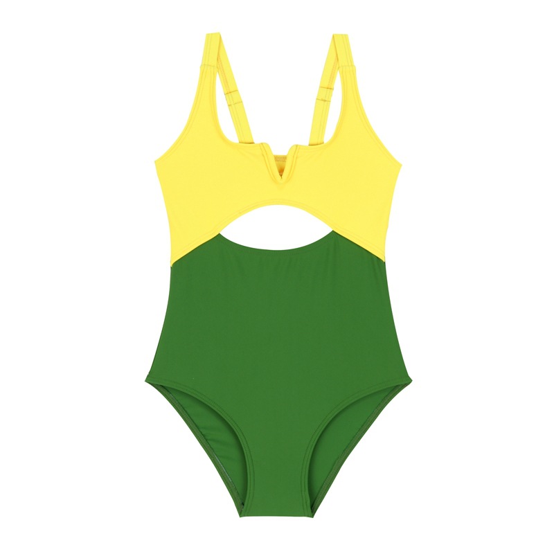 Girl's Color Block One-pieces Kids Swimwear display picture 9