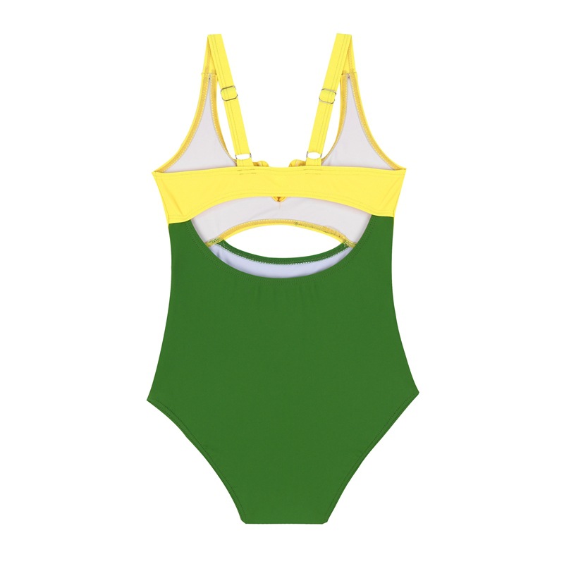 Girl's Color Block One-pieces Kids Swimwear display picture 10