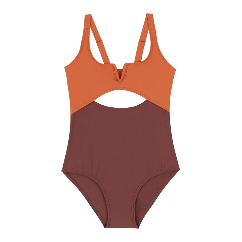 Girl's Color Block One-pieces Kids Swimwear display picture 13