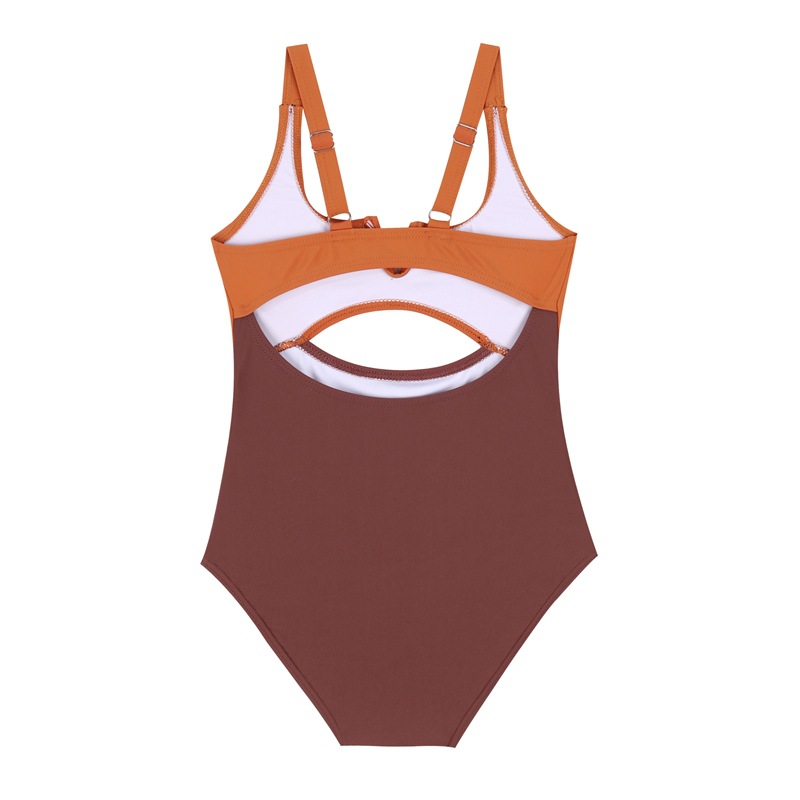 Filles Bloc De Couleur Une-pièces Vêtements De Wimwear Personnalisés display picture 14