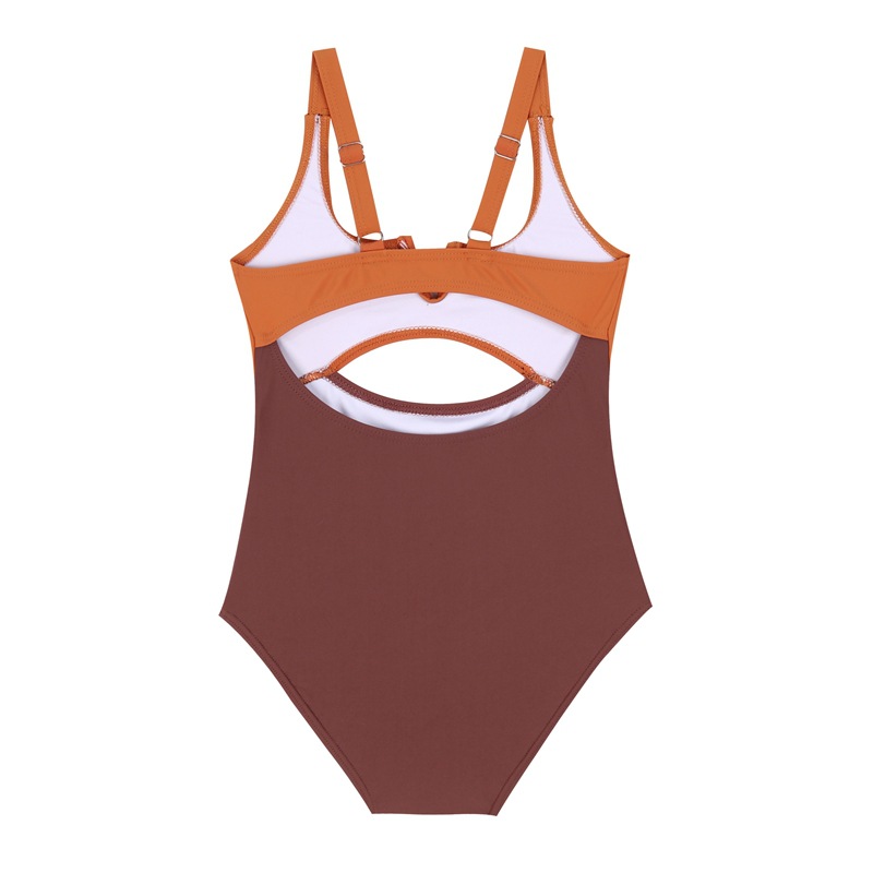 Girl's Color Block One-pieces Kids Swimwear display picture 14