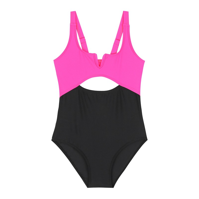 Girl's Color Block One-pieces Kids Swimwear display picture 15