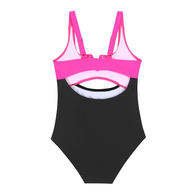 Girl's Color Block One-pieces Kids Swimwear display picture 16
