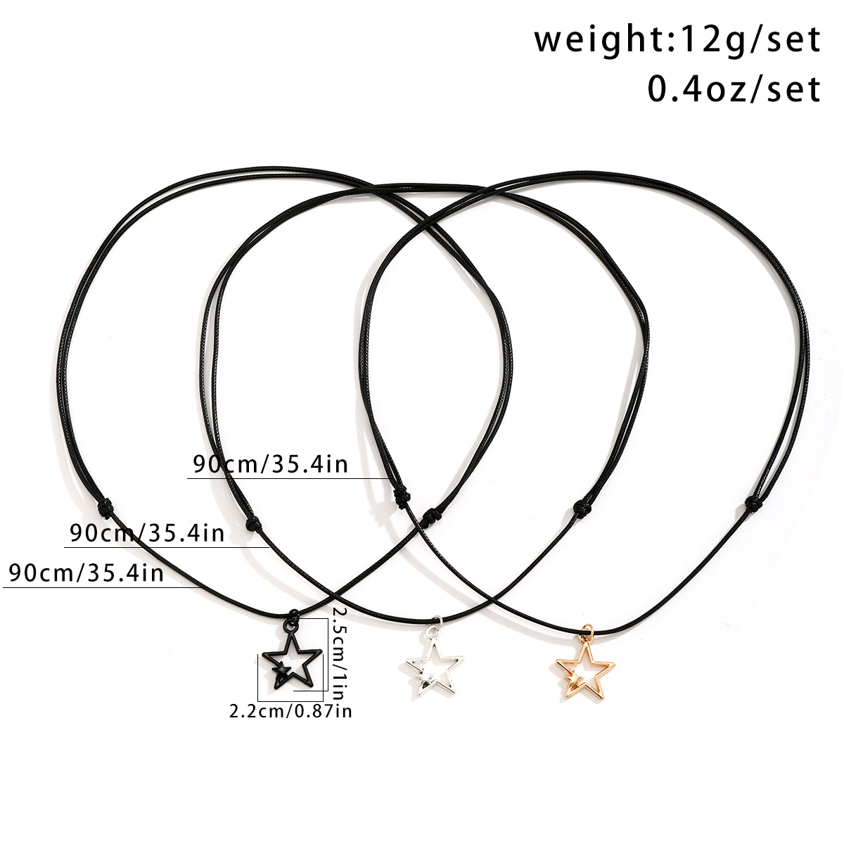 Casual Simple Style Commute Star Alloy Leather Wax Line Hollow Out Women's Pendant Necklace display picture 1