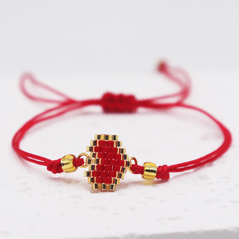 Cute Sweet Heart Shape Glass Handmade Women's Bracelets display picture 4