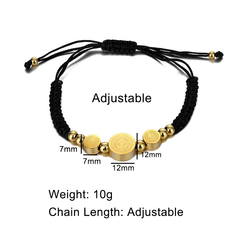 Vintage Style Human Round Stainless Steel Beaded Plating 18k Gold Plated Unisex Drawstring Bracelets display picture 1