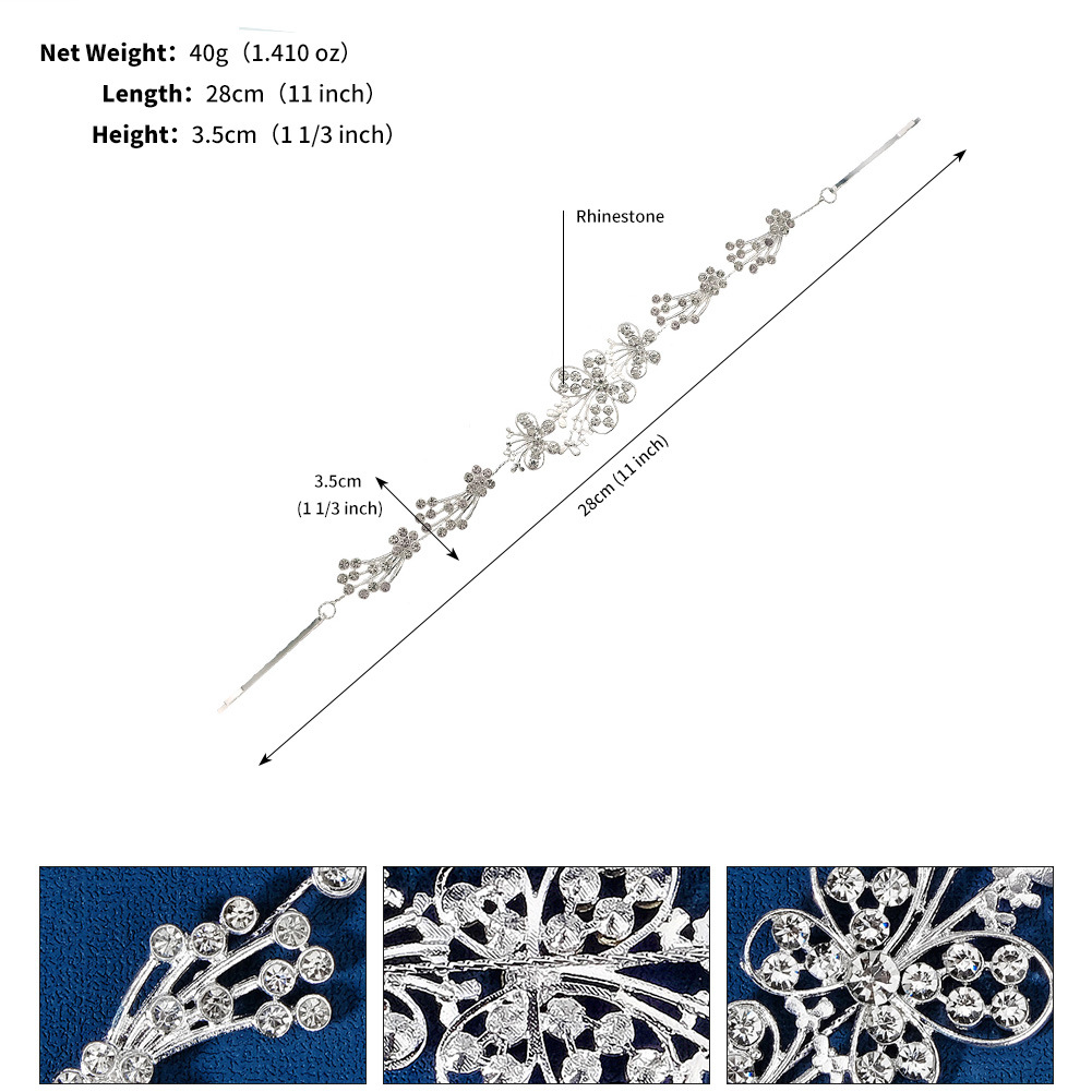 Women's Retro Flower Alloy Inlay Zircon Hair Band display picture 1