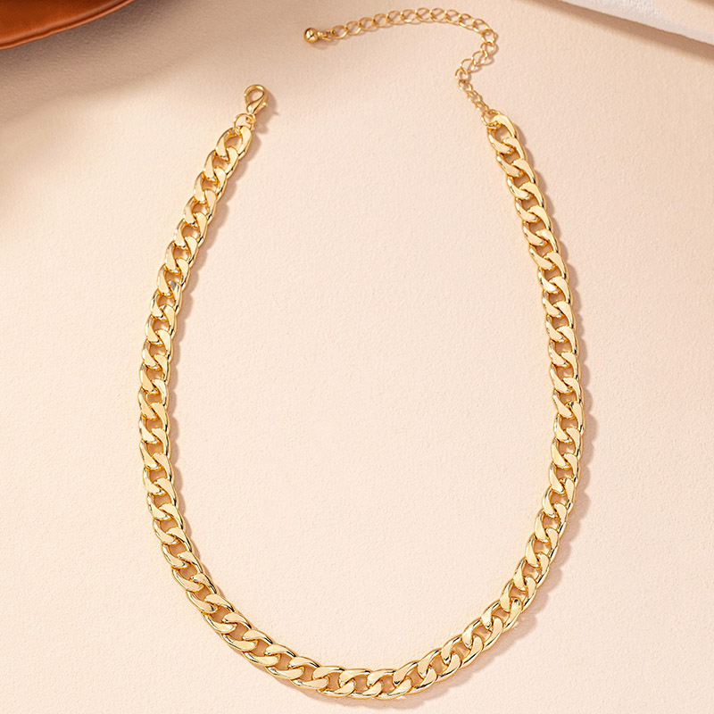 Retro Solid Color Gold Plated Alloy Wholesale Necklace display picture 4