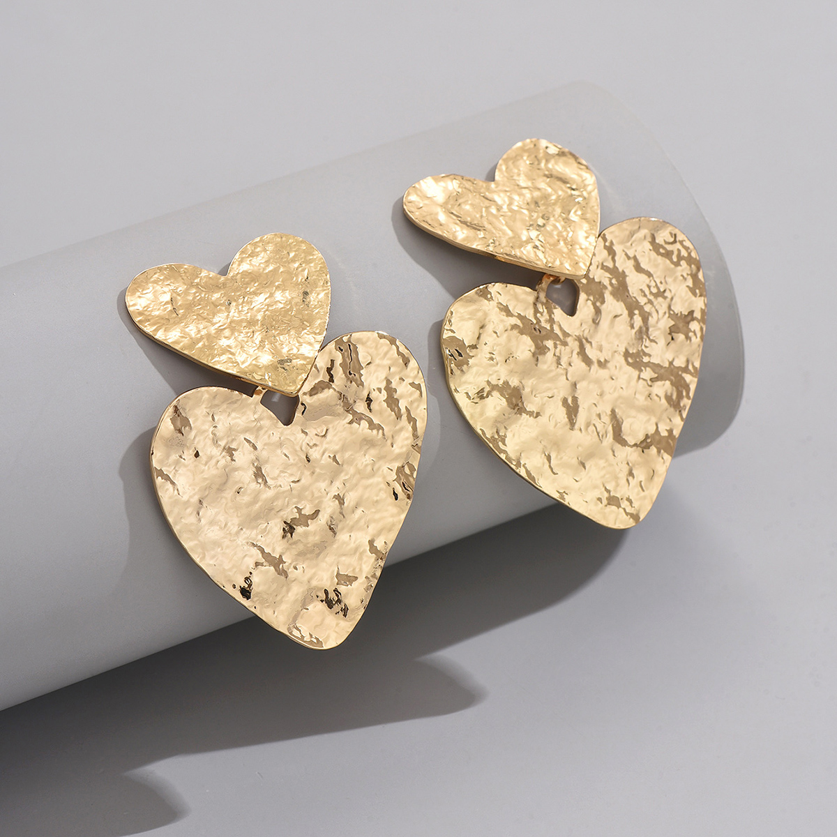 1 Pair Hip-Hop Luxurious Cross Heart Shape Skeleton Alloy Iron Drop Earrings display picture 20