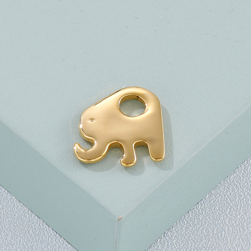 1 Piece Stainless Steel Zircon 18K Gold Plated Animal display picture 9
