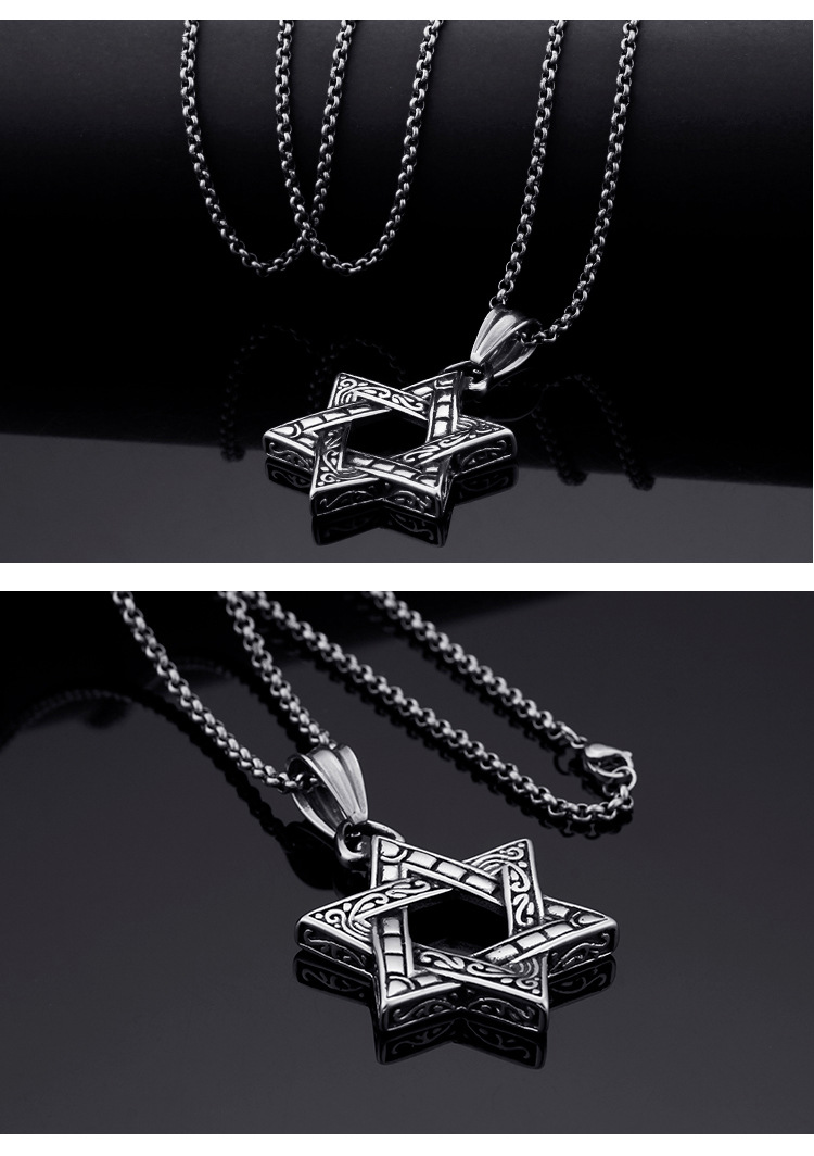 1 Piece Punk Star Titanium Steel Jewelry Accessories display picture 1