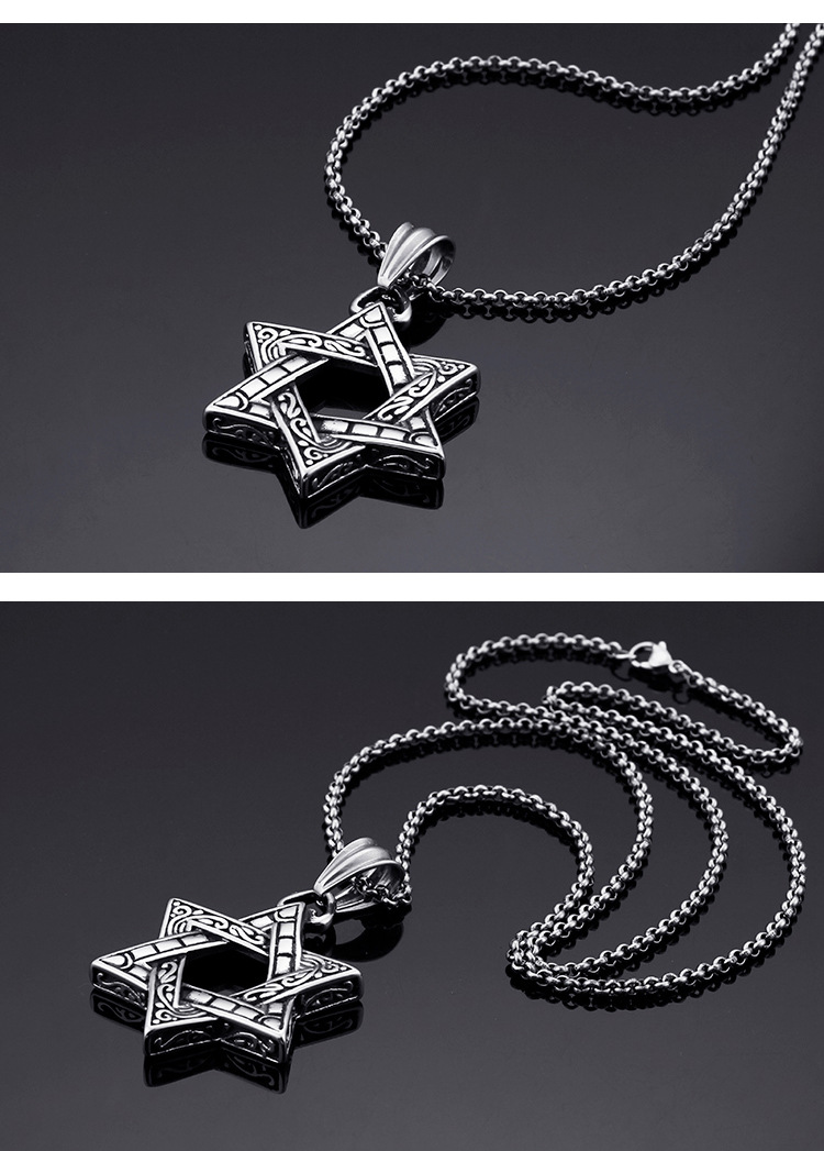 1 Piece Punk Star Titanium Steel Jewelry Accessories display picture 2