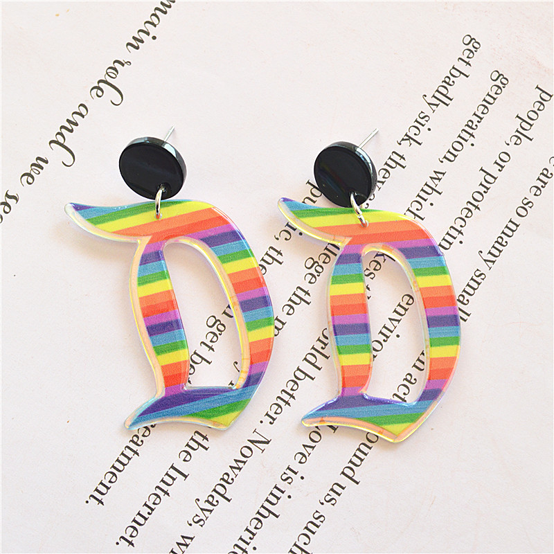 1 Pair Cartoon Style Cartoon Stoving Varnish Arylic Metal Drop Earrings display picture 6