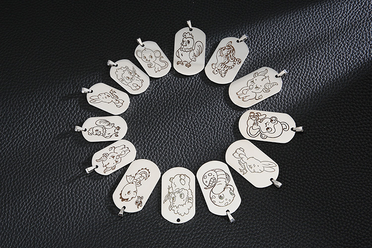 1 Piece Simple Style Geometric Animal Titanium Steel Polishing Jewelry Accessories display picture 1